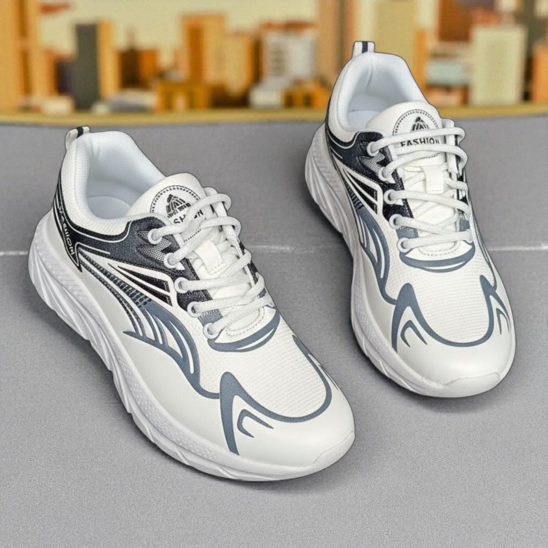New Fashion Men Low Top Sneakers with Chunky Sole - Casual Sports Walking Shoes - Thick Sole - Comfortable Walking Shoes
