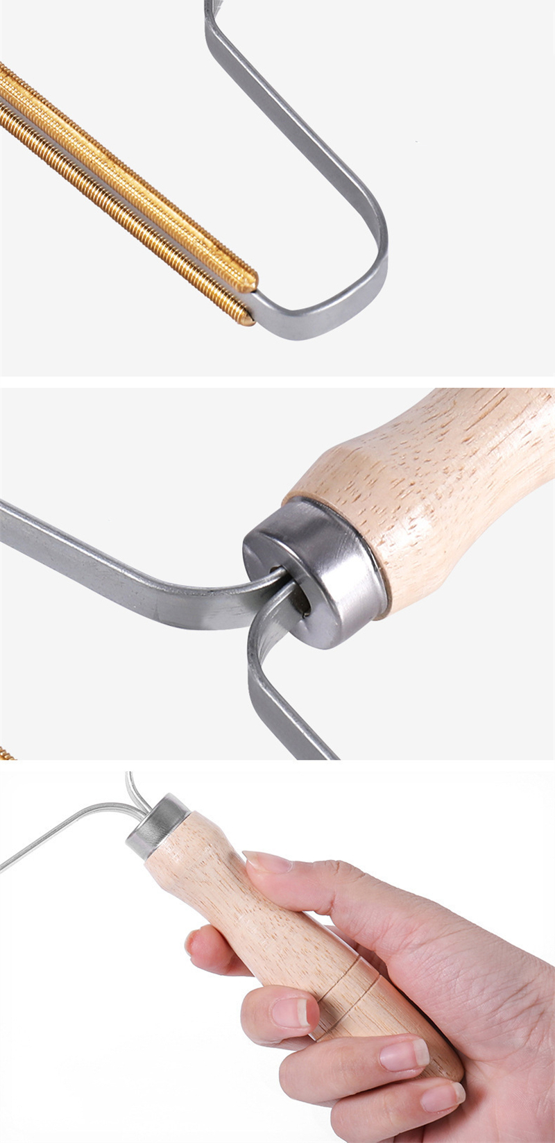 Wooden Epilator Sweater Clothes Shaver Fabric Clothes Sweater Lint Removers Manual Portable Wooden Lint Trimmer Comb Shaver