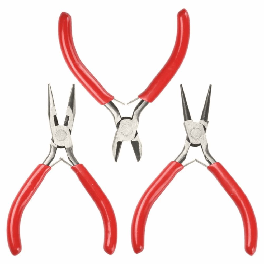 3 Pcs Set Jewelry Making Tools Pliers Cutter Nose Plier Chain Plier Side Cutter Bracelet Making General Crafts Tools Jewellery Tools & Equipments Arts & Crafts Tools Cutter Beading Tools Diy Arts & Craft Tools for Bracelet making b SAMS Arts & Crafts