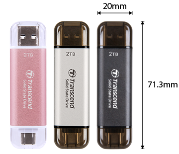 Transcend ESD310 2TB Type-C and USB 3.2 Portable SSD with Dual Connectors and Caps 23 5d430de7d82986bf21f4277d5b1dc653