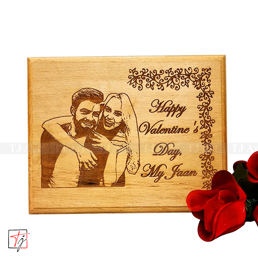 Customized Wooden Engraved Photo Frame - Personalized Photo & Text Engraved On Wooden Frame - Wooden Engraved Picture Frame Gift For You Loved Ones