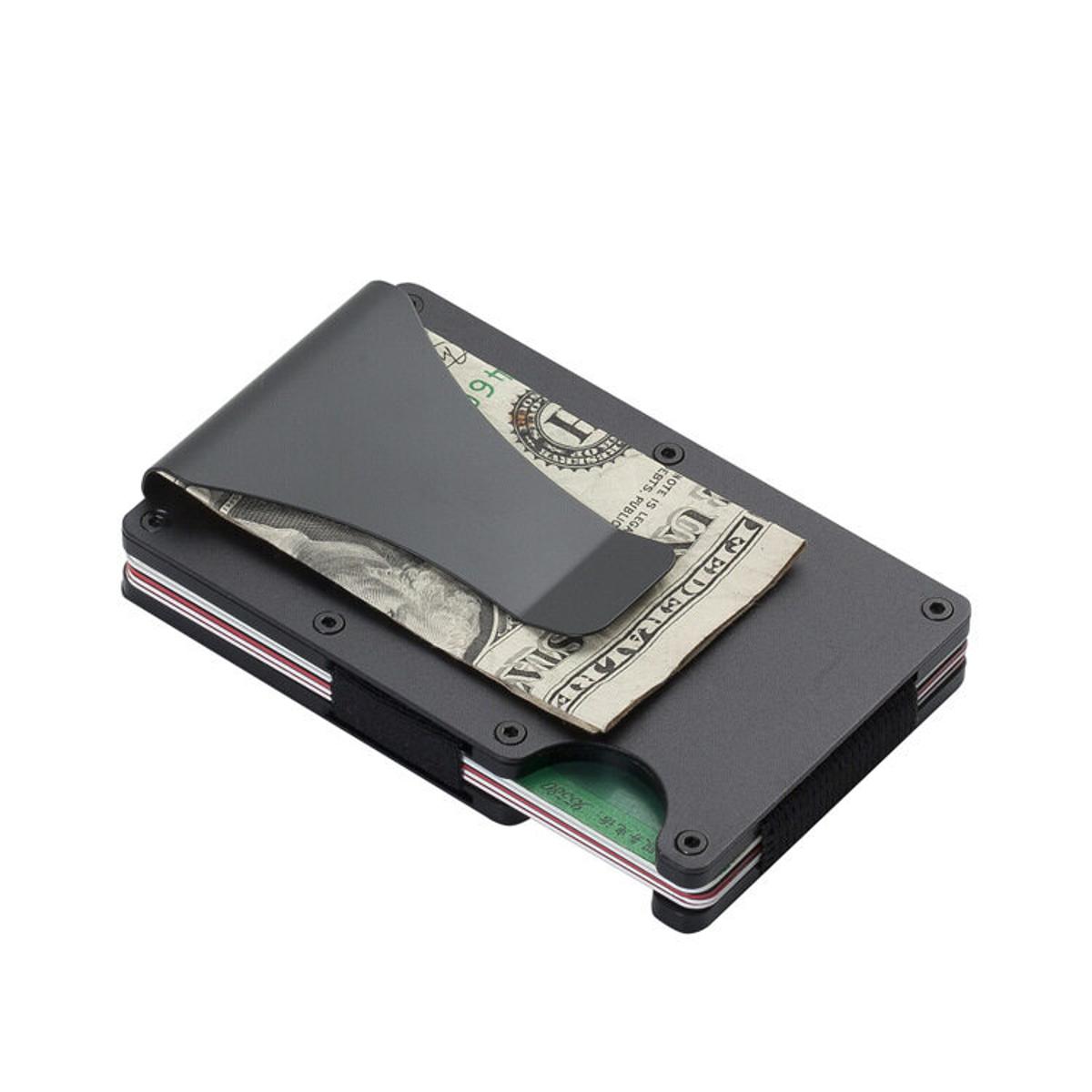 The Ridge Men's Metal Minimalist Slim Wallet with RFID Blocking