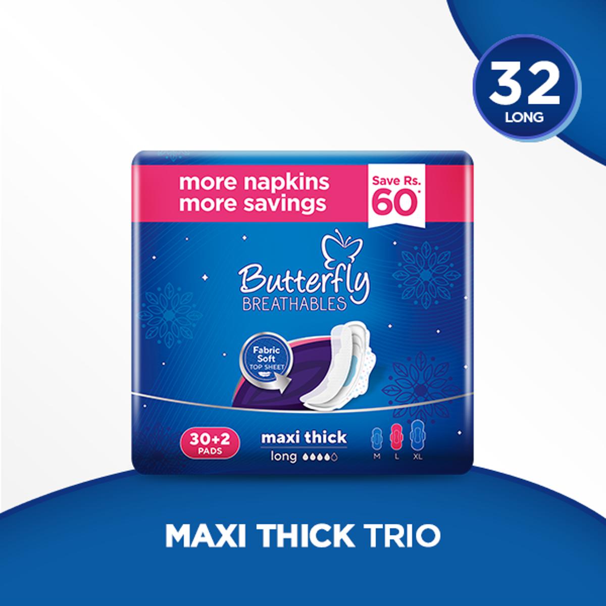 Butterfly Extra Long & Extra Wide Sanitary Pads - XXL Trio Pack – Butterfly  Pakistan