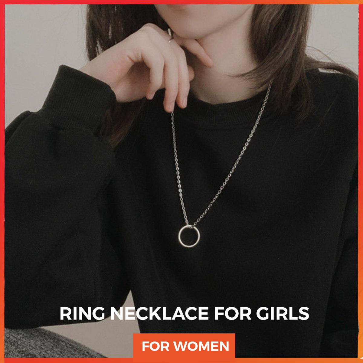 New trandy Silver Stainless steel ring Chain Locket / Necklace specially gift for Girls / Women