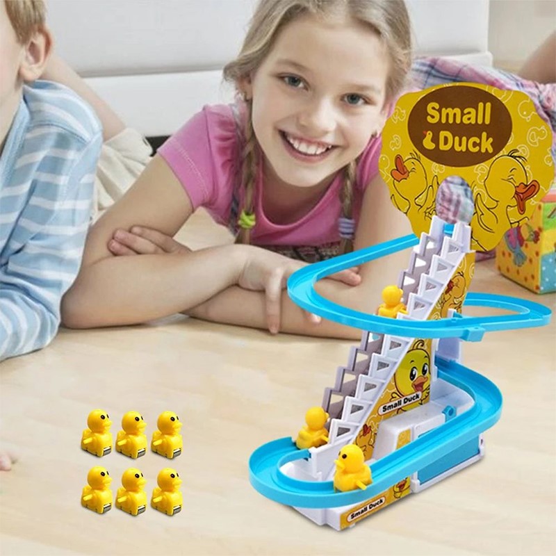 Cartoon Duck Climbing Stairs Toy Perfect Electronic Gift for Kids