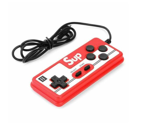 SUP Game Controller - Only Controller/Joystick for 400 in 1 Handheld Gaming Console - Wired Extra Controller Gamepad for SUP Retro Game Box - Red
