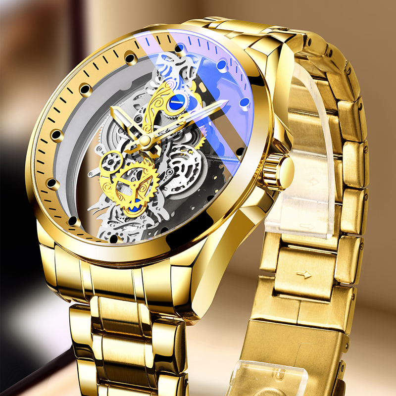 Gold automatic 2025 watch mens