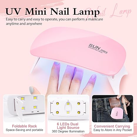 1PC Mini UV LED Nail Dryer Machine – Compact 6W USB-Powered Phototherapy Lamp for Fast Gel Nail Curing & Salon-Quality Finish at Home