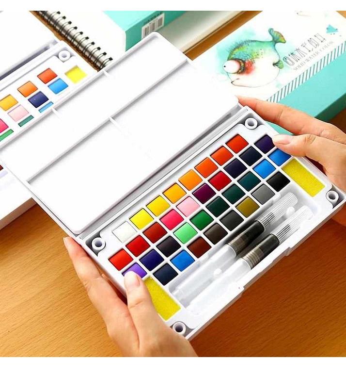 Camel Artist Water Colour Cake Set 18 Colors Box for professional Watercolor  Painting