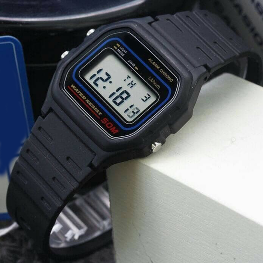 Vintage Black Classic Digital Wrist Watch