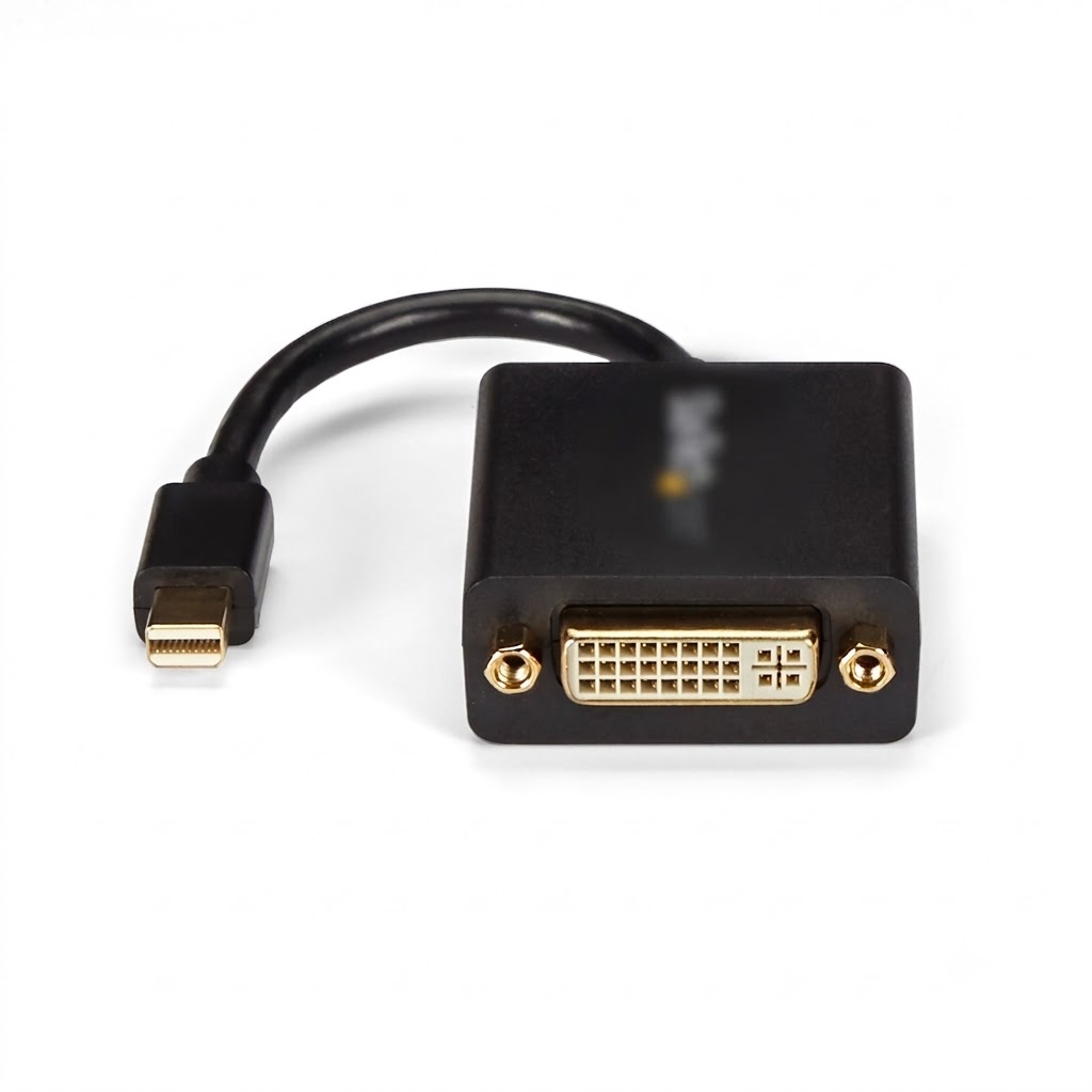 Mini DisplayPort to DVI Adapter Converter 1080p mDP or Thunderbolt 1/2 Mac/PC to DVI Monitor Genuine Used Branded