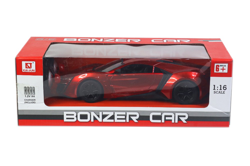 Racing Bonzer Remote Control Car led Rechargeable Battery RC Car Series with Charger