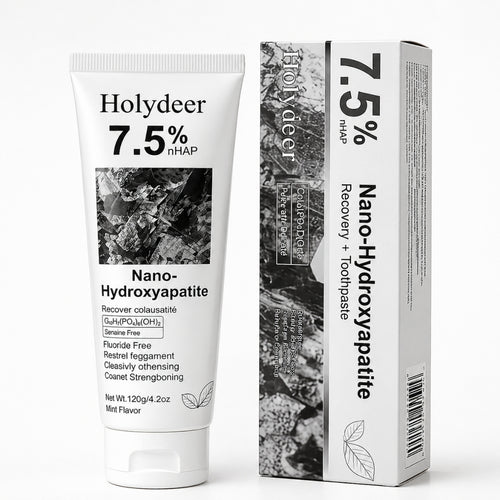 Holydeer 7.5% nHAP Nano-Hydroxyapatite Toothpaste | Fluoride-Free Enamel Repair Toothpaste | Sensitive Teeth Relief | Anti-Cavity Whitening Toothpaste | Fresh Mint Flavor | Daily Oral Care | 120g