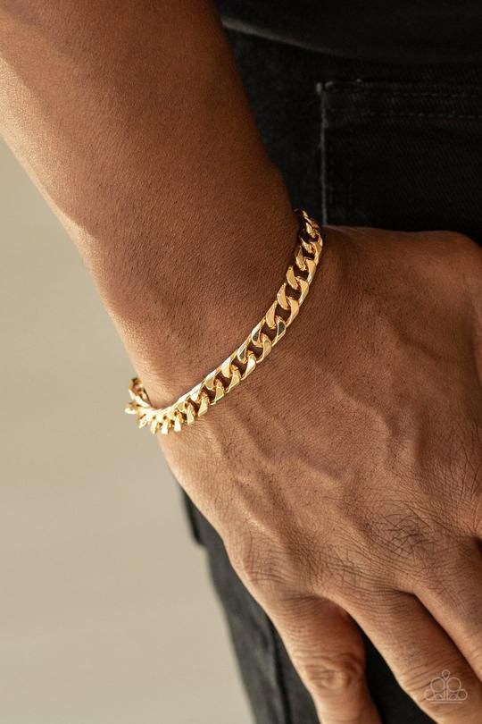 Golden Color Chain Bracelet for Boys