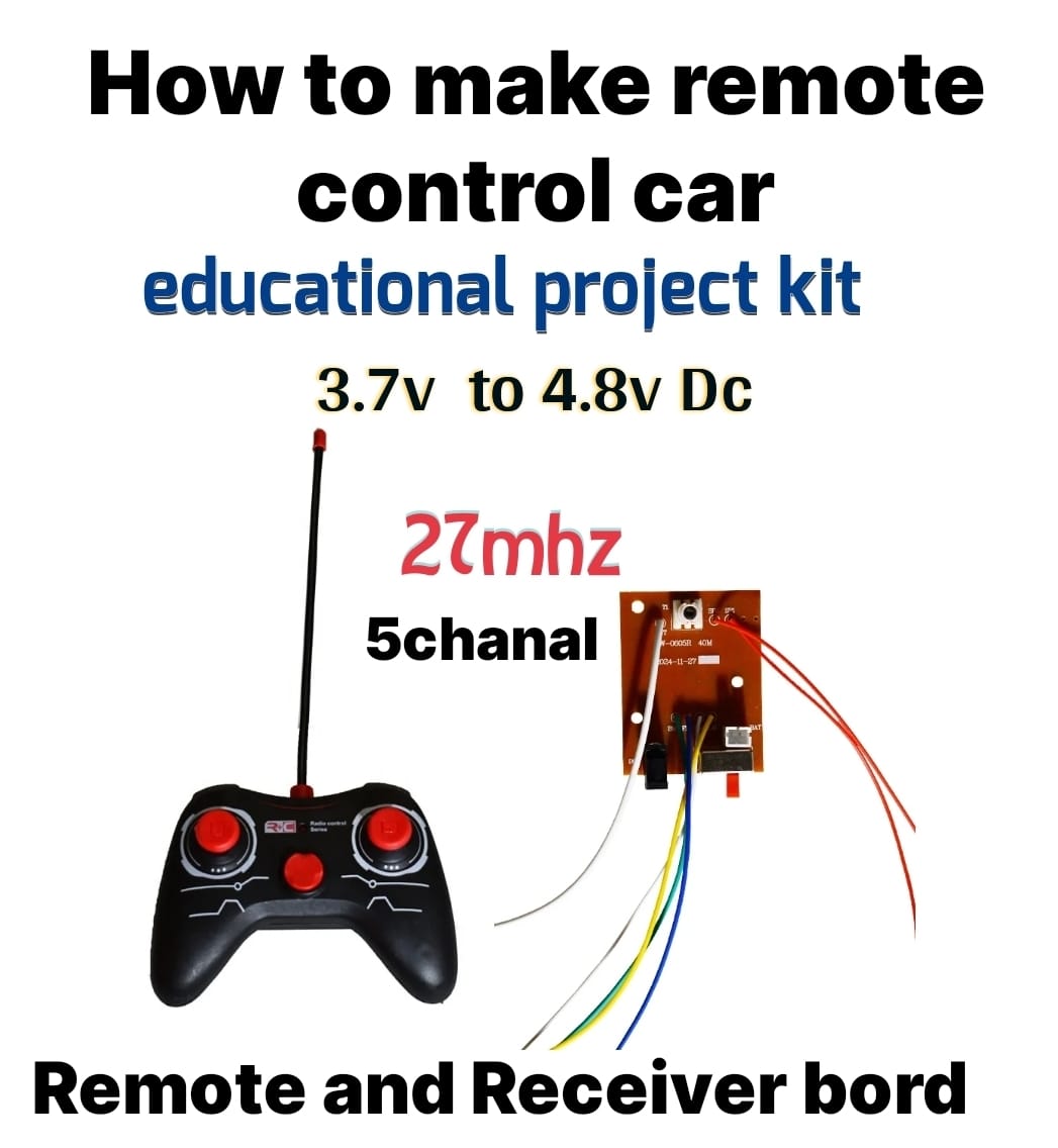 Toy car remote and receiver board  27mhz 5 channel
