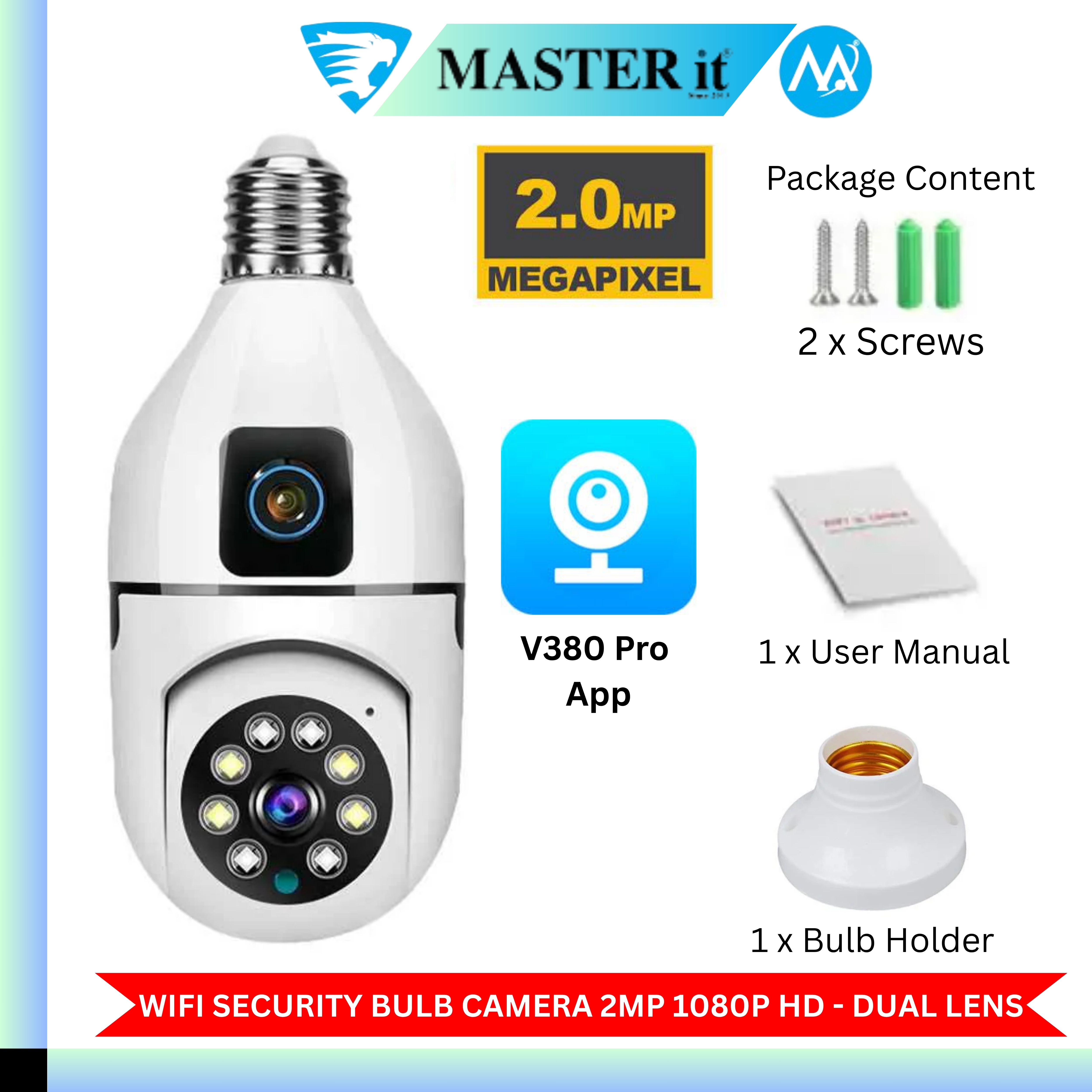 WiFi Camera Single Dual And 3 With 2MP 1080P 360° Rotation View Outdoor Wireless Security Camera - Smart CCTV Wifi Camera Home Security Outdoor Camera - Two Way Audio Night Vision Camera & Auto Tracking Camera Motion