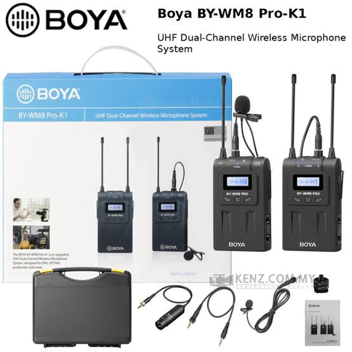 Boya BY-WM8 Pro-K1 micro Wireless UHF thu âm không dây wireless. 