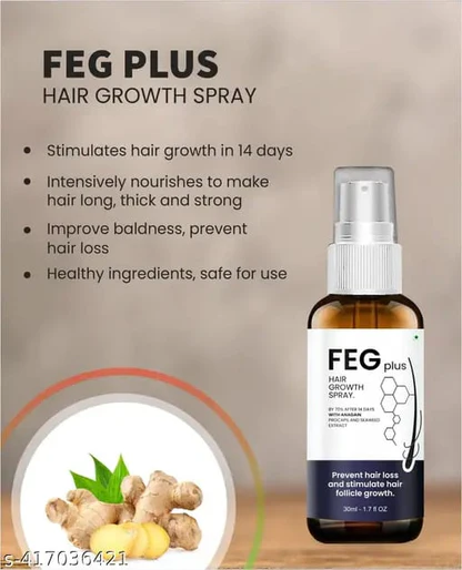 FEG PLUS Hair Growth SERUM and SPRAY 50ml - For Men and Women