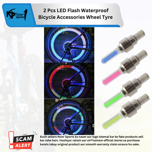 2 Pcs LED Flash Waterproof Bicycle Accessories Wheel Tyre Tire Valve Caps Neon Night Light Bulb for Bike Car Motorcycle,Car,Cycles,Kids Bikes