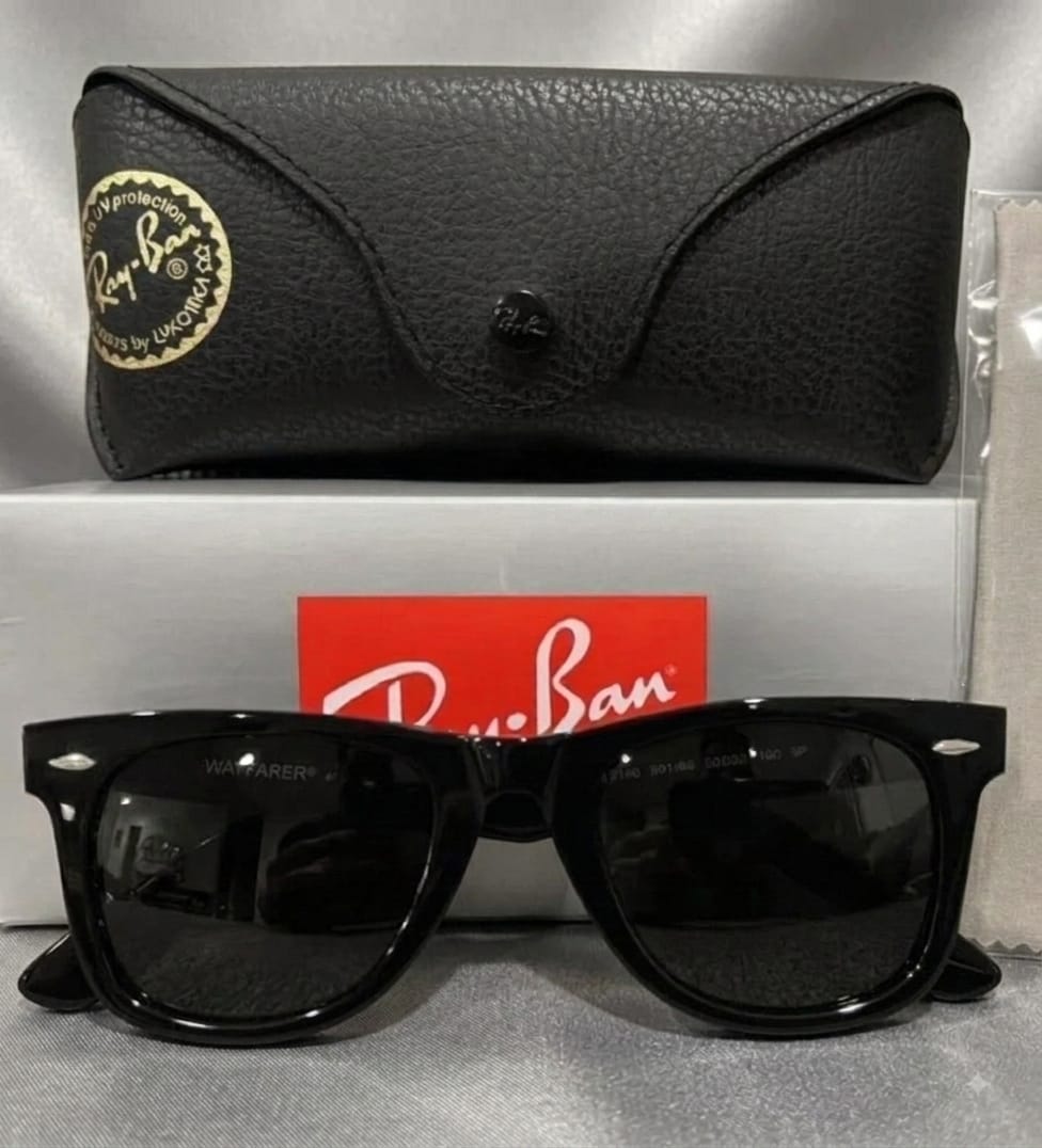 Ry Ban Black Men Sunglasses | UV Rays Protection | High Quality Lightweight Frame | Stylish Fashion Glasses for Outdoor & Driving