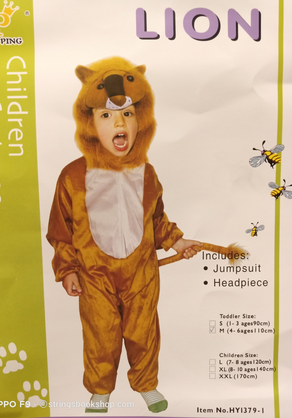 Lion costume , we have all kind of costumes like princess costumes animal costume fruit's costumes doctor costume Dracula cape skeleton costume chef costumes pilot costume police costumes army costumes king costumes fire fighter costume hulk costume