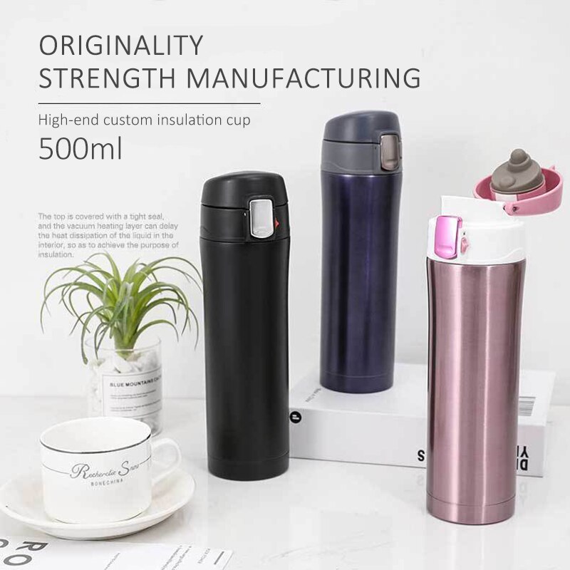 500Ml Water Vacuum Bottle Drink Bottle Plain