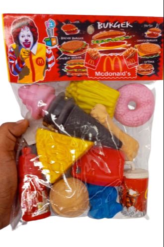 Artificial Food Toy For Kids Pretend Play Plastic toys Mix Bag Full kitchen Toy Playset