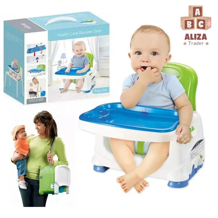 2-in-1 baby Dining Chair, foldable dinning chair, Portable Dining Chair, Feeding Chair For Kids, Multifunctional High Chair Baby Feeding Tray Easy To Carry Hand 3 Point Safety Harness