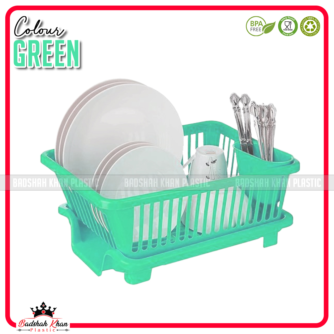 Fancy Plate Rack 3 in 1 Large Durable Plastic Kitchen Sink Dish Rack