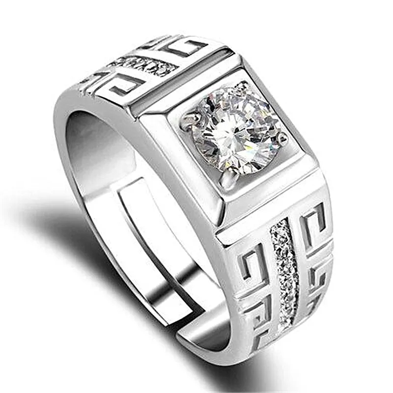 Simple men women couple ring set feshion Crystal Geometric heart pair opning ring  Engagement Wedding Rings Luxury Jewelry gift