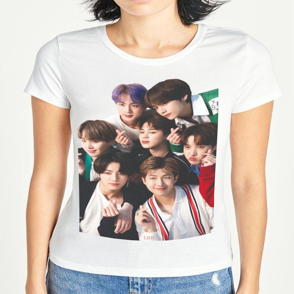 BTS T Shirt  for Men and Women BTS Members T-Shirt Unisex Colour White