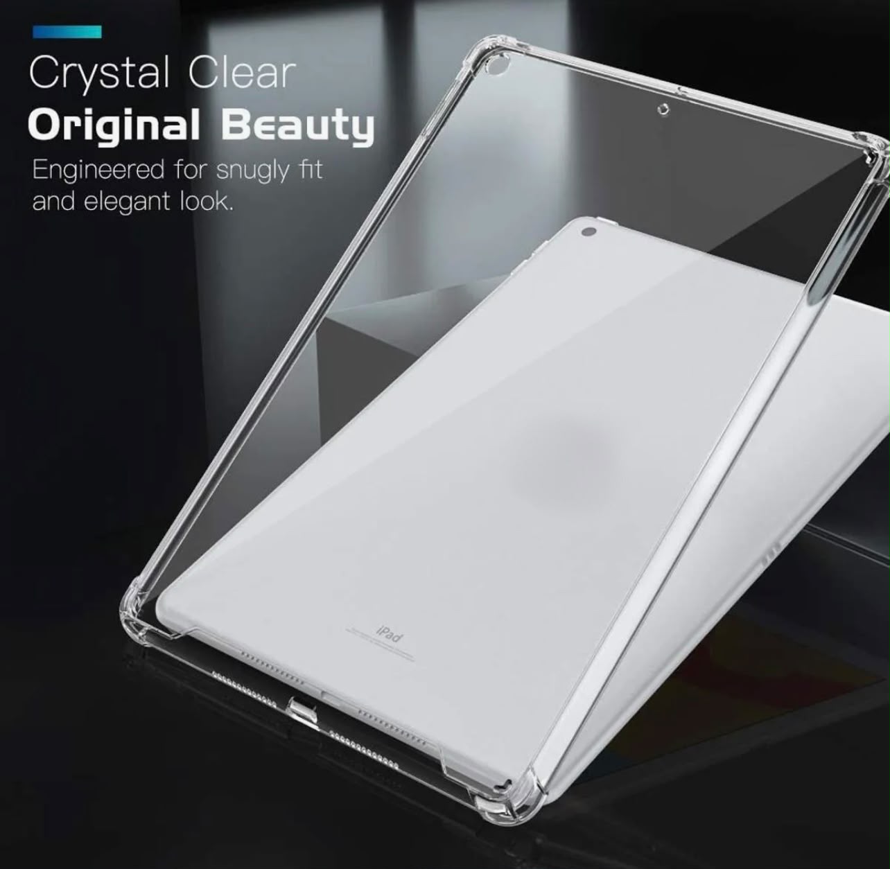 Clear Case For Pad 7th/8th/9th/10th/11th/12th Generation 10.2 /10.9 /Pro.11 /12.9 Mini /7/6/5/4/3/2/1 Clear TPU Silicone Case Shock Proof with Corner AirBag with Camera Protection Back Cover – Crystal Clear