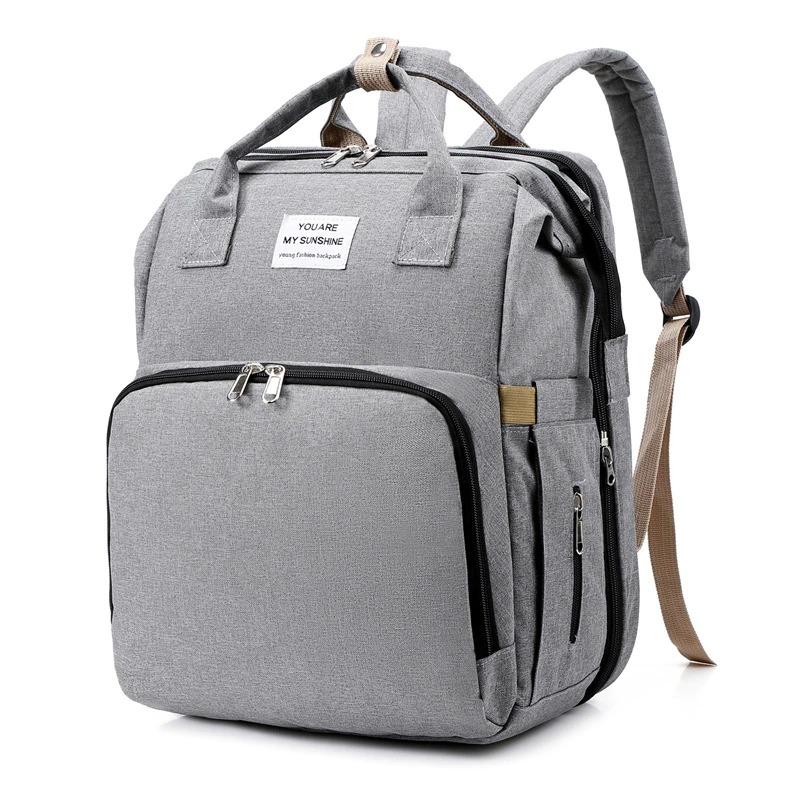 Fashion New Diaper Bags Backpack Multifunctional Foldable Baby Bed Crib Bag Large Capacity Stroller Bag Insulation Nursing