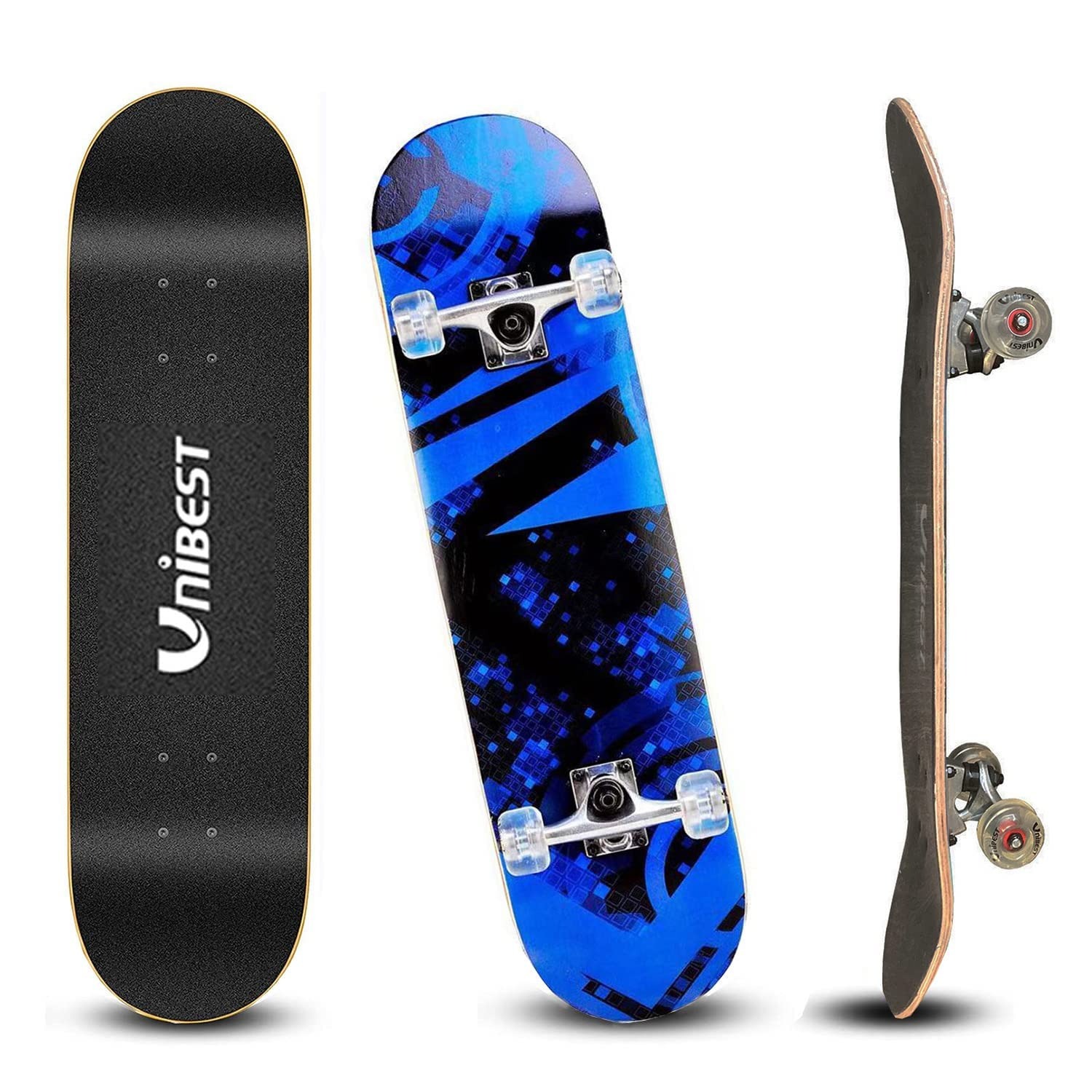 23 Inch Skateboard for Kids, Teens & Adults – Durable Cruiser Board for Beginners & Pros – Smooth Ride with PU Wheels – Lightweight & Portable – Outdoor Fun Skate Board