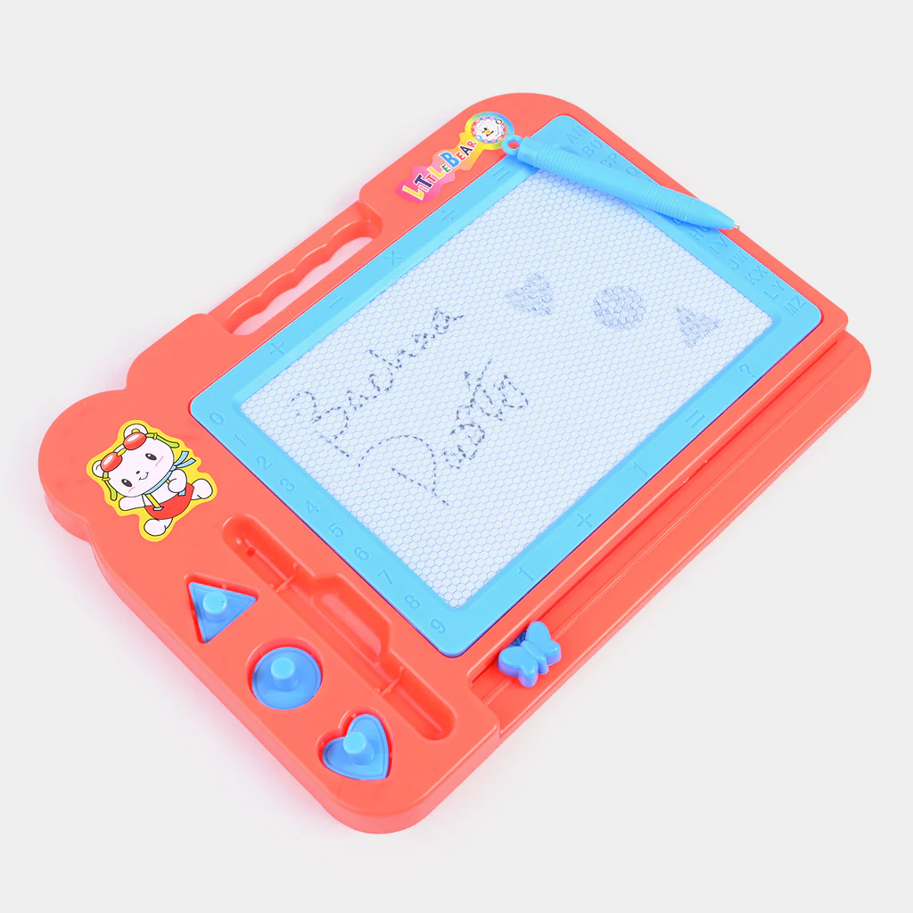 The Toys Mart Magnetic Learning Drawing Board Erasable Board Educational Writing and Sketching Pad for Kids Travel Games Educational Toys
