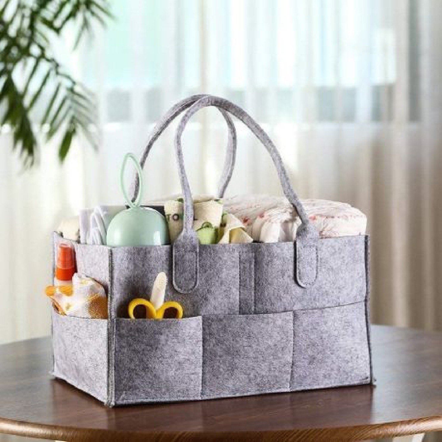 Baby Diaper Caddy Organizer, Foldable Storage Bag with 1 storage bag free