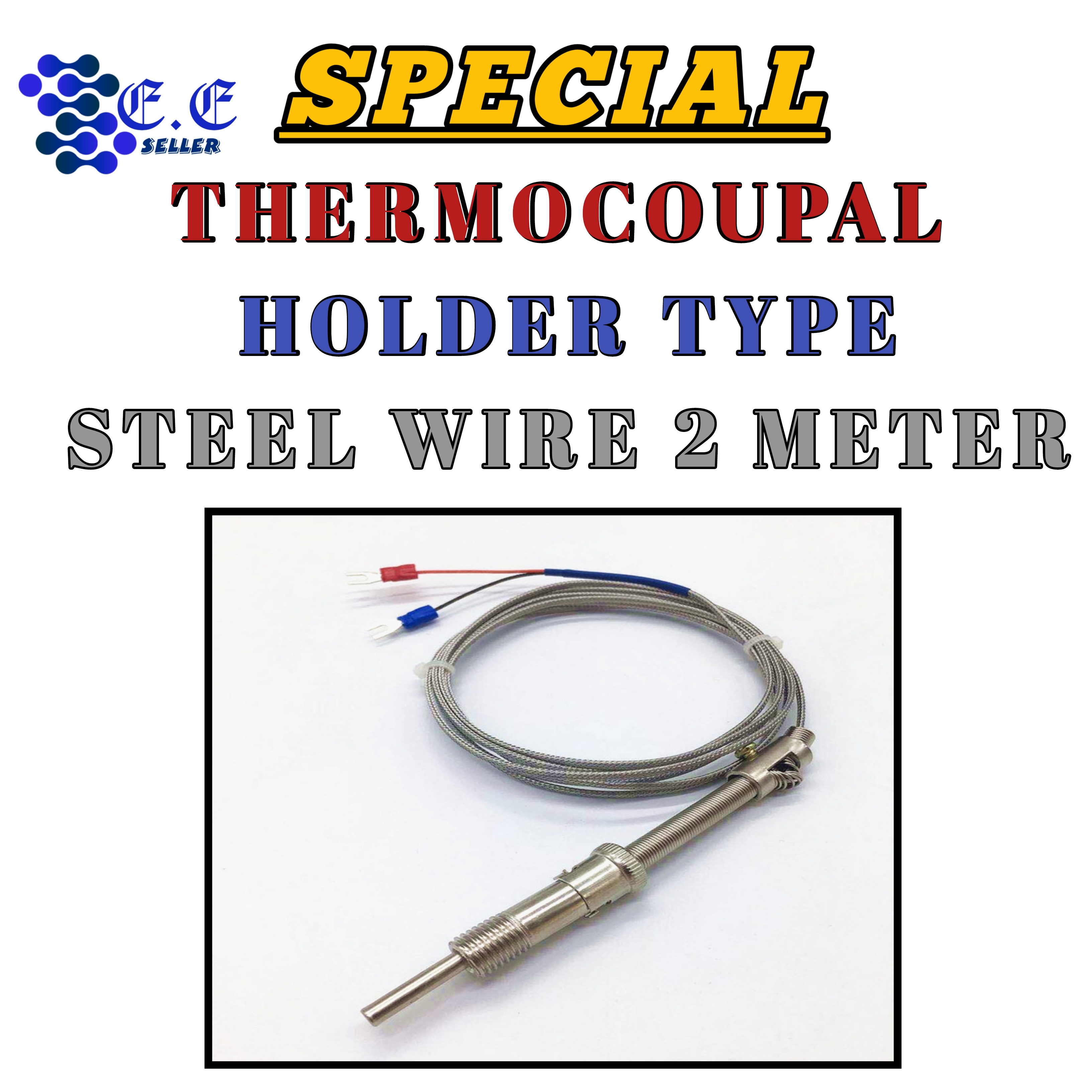 Temperature Sensor Size K TYPE/STUD TYPE THERMOCOUPLE TEMPERATURE SENSOR WITH 2METER WIRE CABLE ...