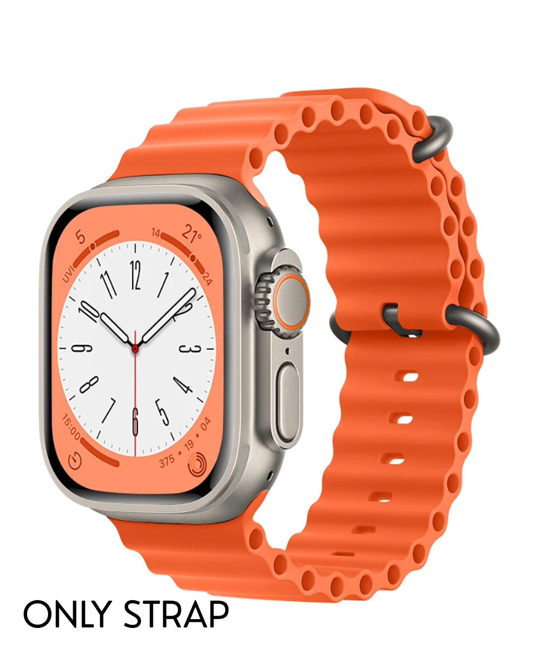 Premium Silicone Smart Watch Strap 42mm to 49mm – Soft Waterproof Sports Wrist Band Adjustable Replacement Strap for Men & Women