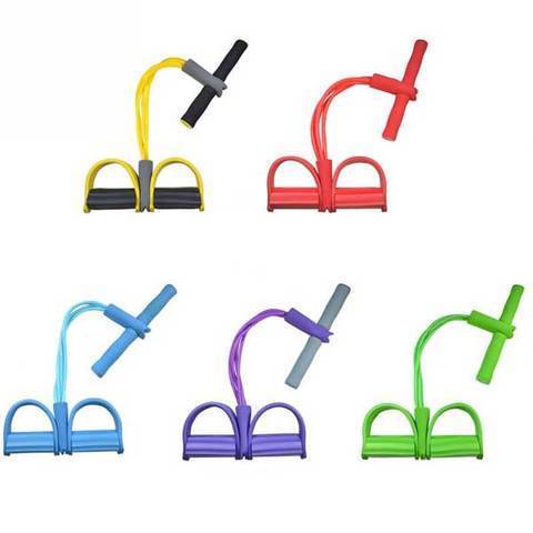 HIGH QUALITY TUMMY TRIMMER PEDAL RESISTANCE BANDS HOME GYM EXERCISE EQUIPMENT DOUBLE PULL ROPE RUBBER PEDALS AND ABS EXERCISER FOR WEIGHT LOSS PERFECT HOME WORKOUTS YOGA CROSSFIT AND UNISEX FITNESS