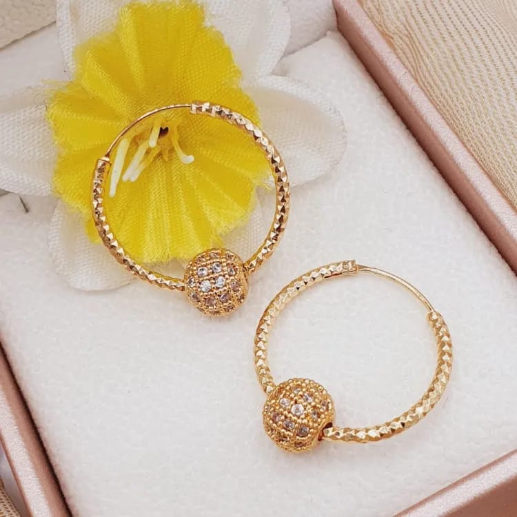 Golden balls earings