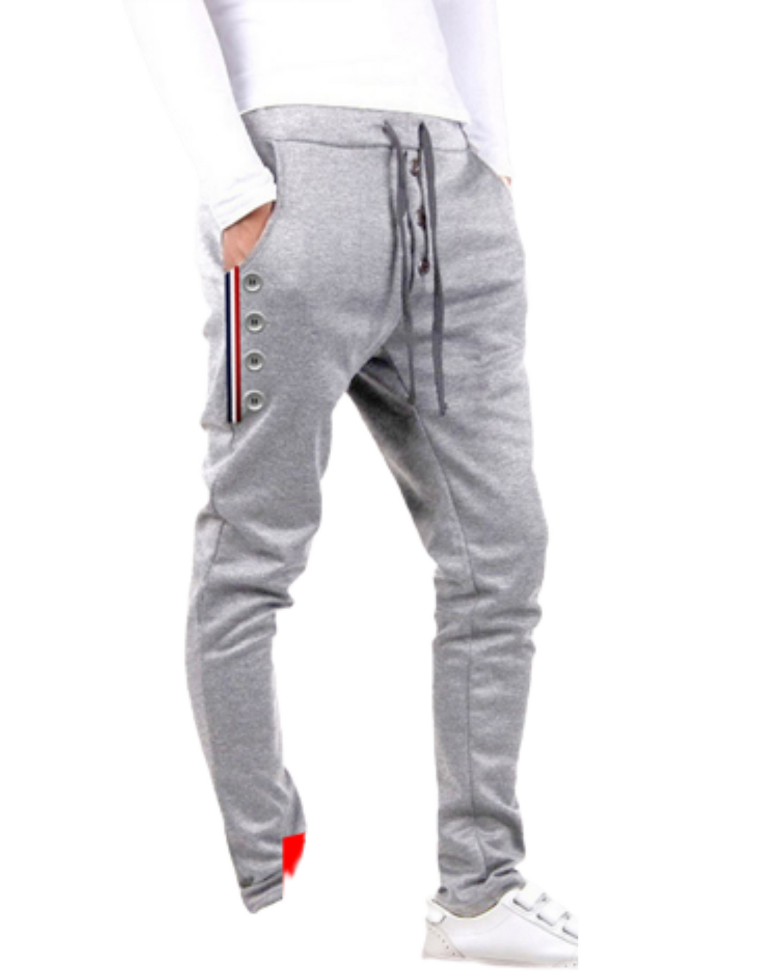 MK Garments - Strip Button Sweatpants Stylish Wear  trouser for men
