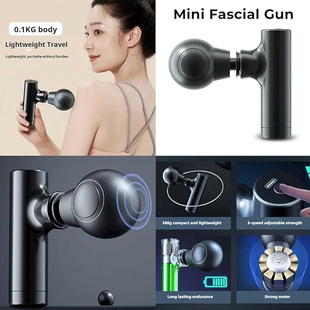 Portable Full Body Massager Machine for Pain Relief, Electric Hand Massager Hand Held Vibrator Gadgets Mini Facial Massage Gun Electric Massager Gun Deep Tissue Percussion Muscle for Pain Relief Pocket Size Cordless Massager Vibrating Fitness Equipment