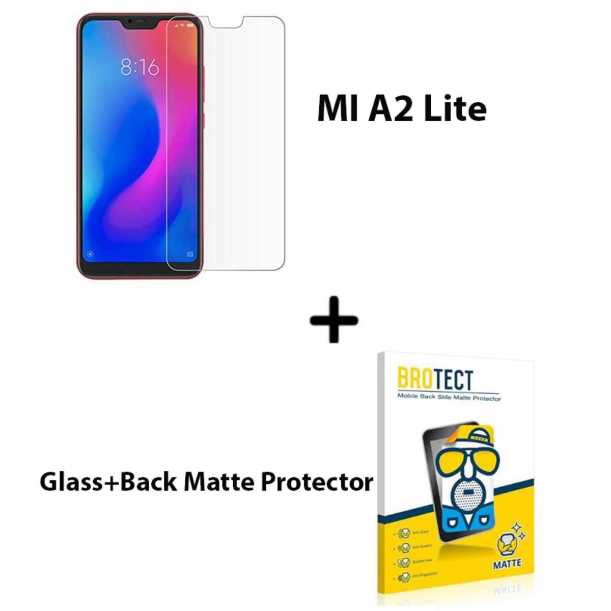 Mi A2 Lite Polish 2.5D Tempered Glass Screen Protector + Mi A2 Lite Back Protector Matte For Mi A2lite price in Pakistan
