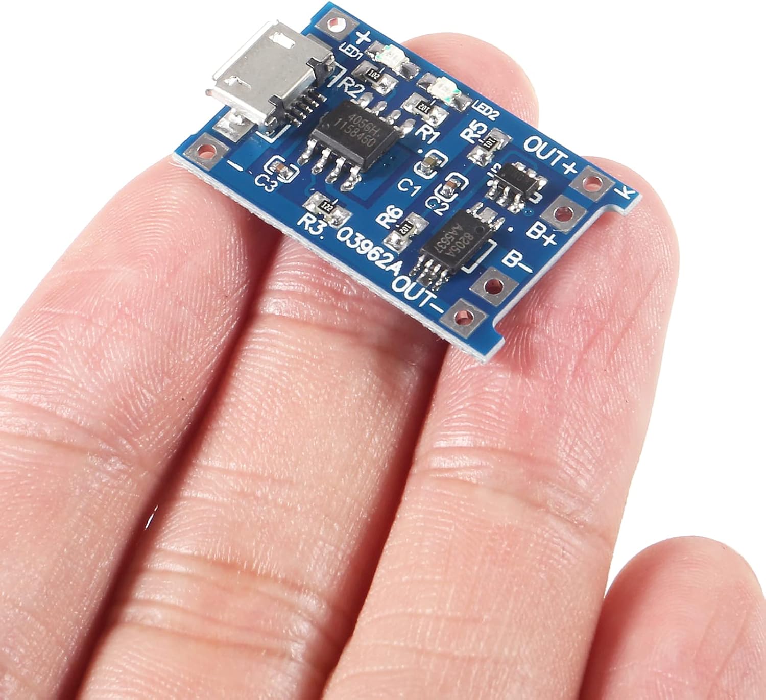 Tested TP4056 Charging Module | 1 2 5 10 PCS | 1A Lithium Battery Charger Board | 18650 Li-ion 3.7V Micro USB Type-C BMS Module with Protection | TP 4056 Fast Charge Circuit for DIY Power Bank Solar LED Light Robotics IoT Projects – High Quality