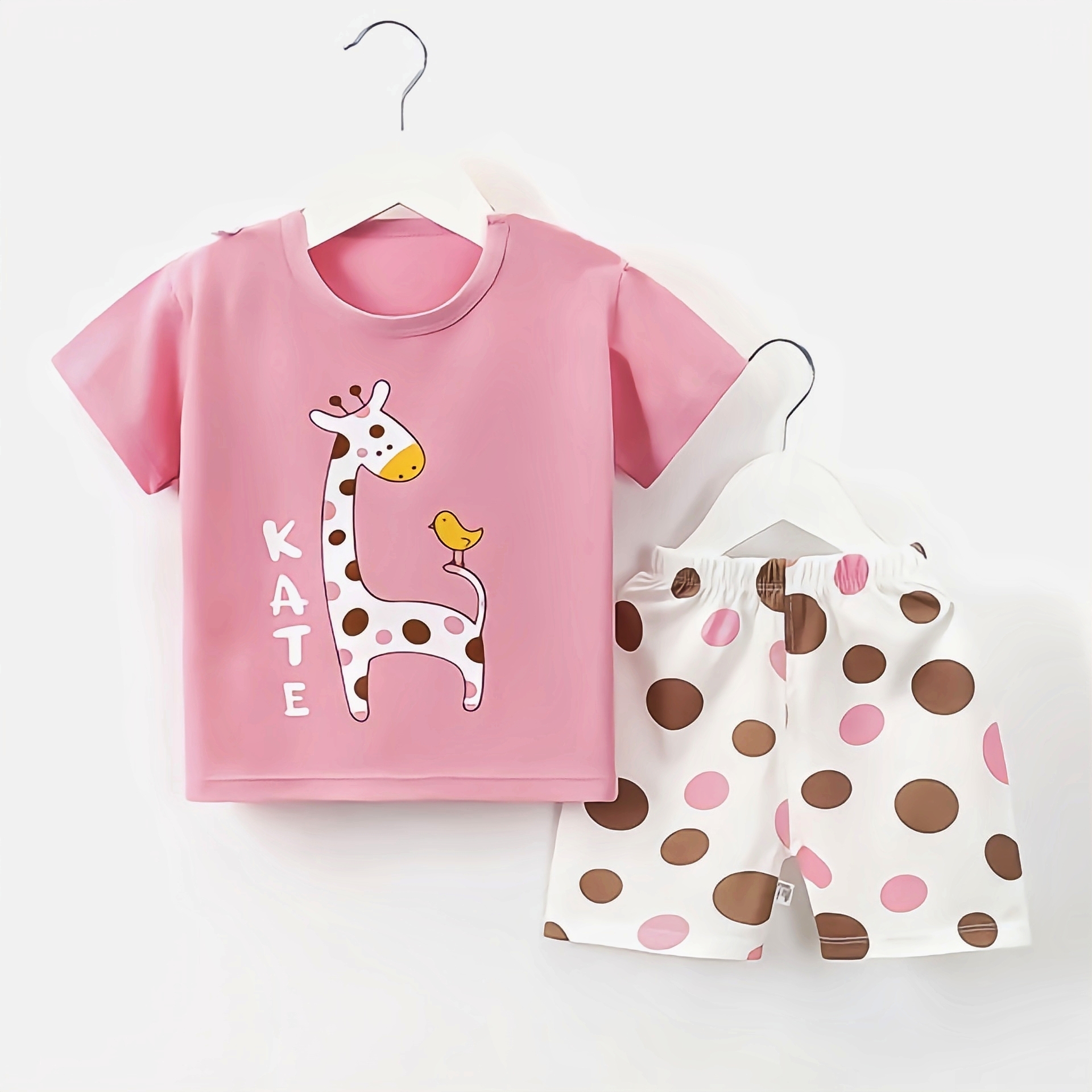 T-Shirt And Short Pant For Baby Boys And Girls Round Neck And Short Sleeves Tee Tops Clothes Sets Dresses Outfit