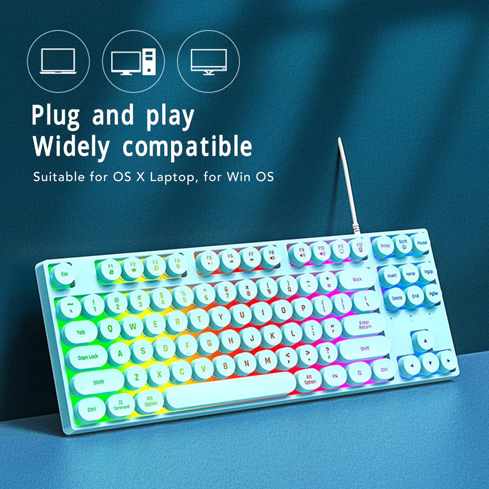 Ultimate Performance: Unique Metallic Wired RGB Gaming-Office Keyboard for Unparalleled Precision and Style - High Quality