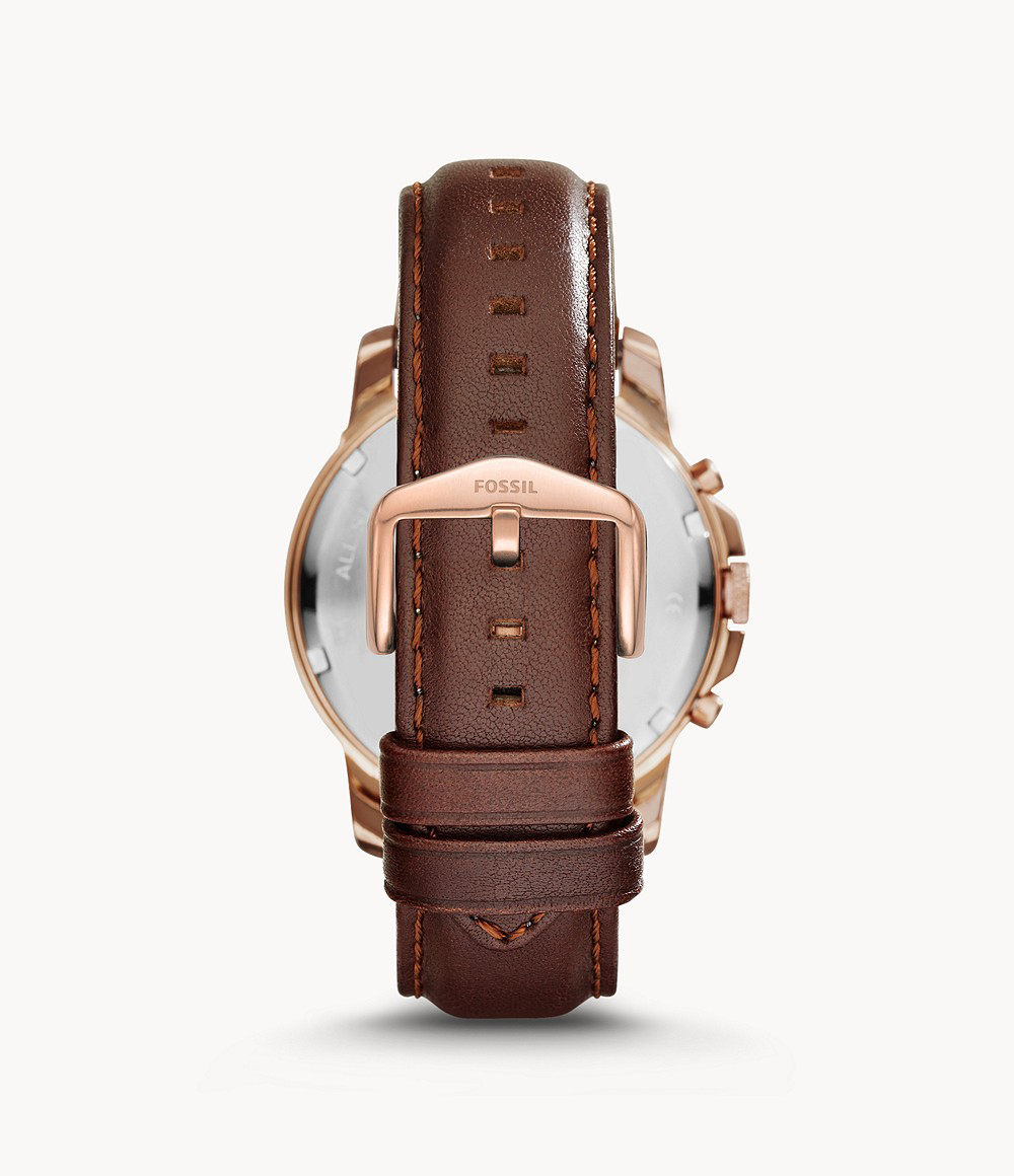 Fossil gold leather watch best sale