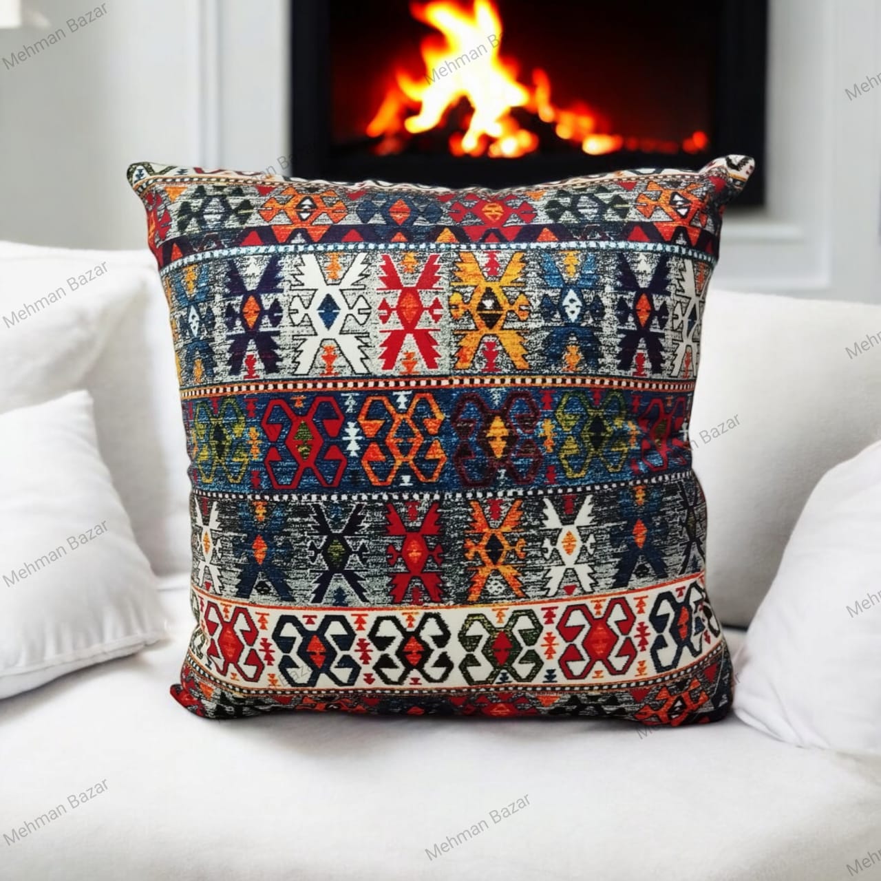 16x16 Digital Print 1  Cushion Cover with FRONT Jute Or Velvet Back side plain silk with zip
