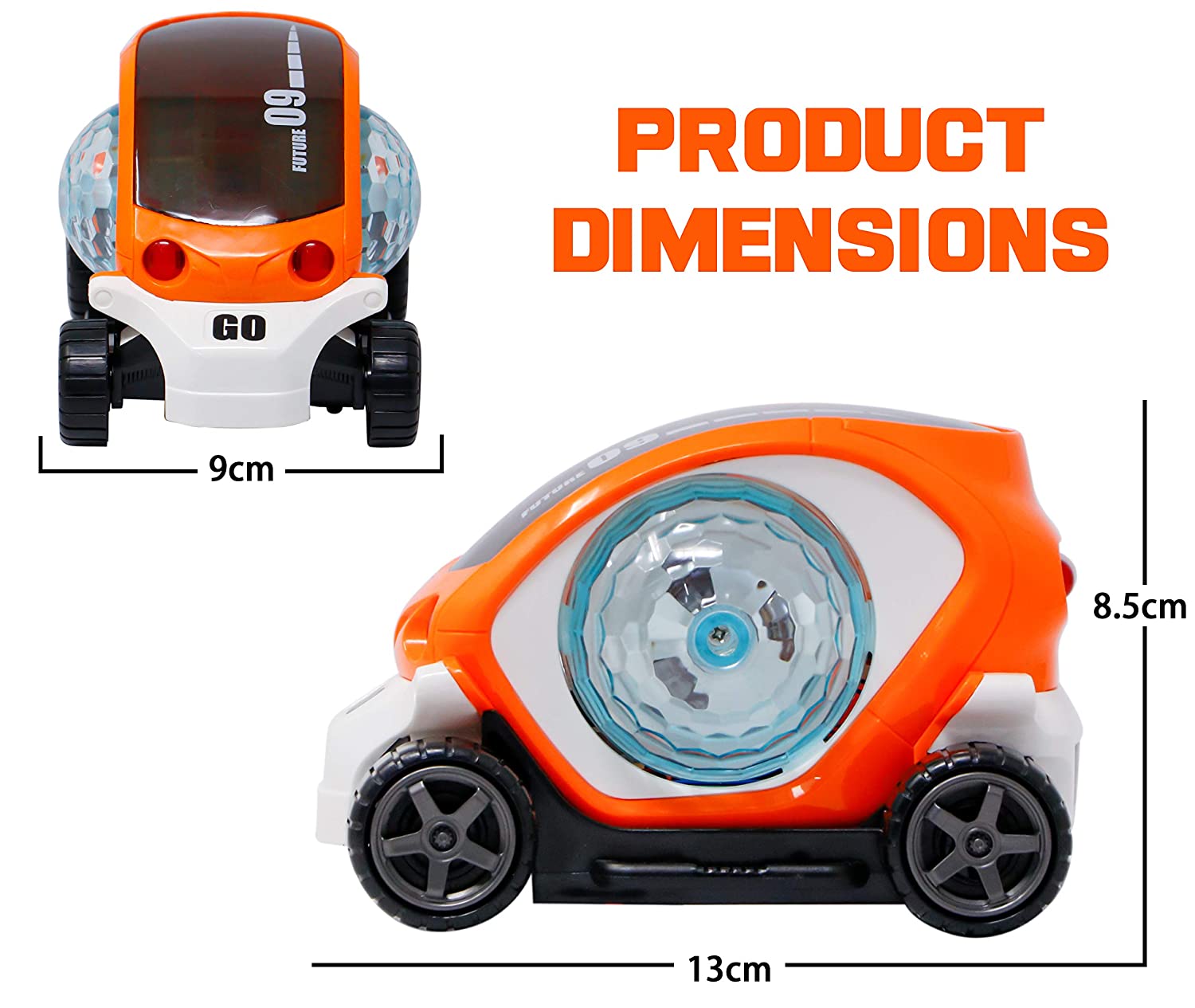 360 Roution 09 future car Beautiful musical car with blinking light toy for kids Didai (boys and girls)