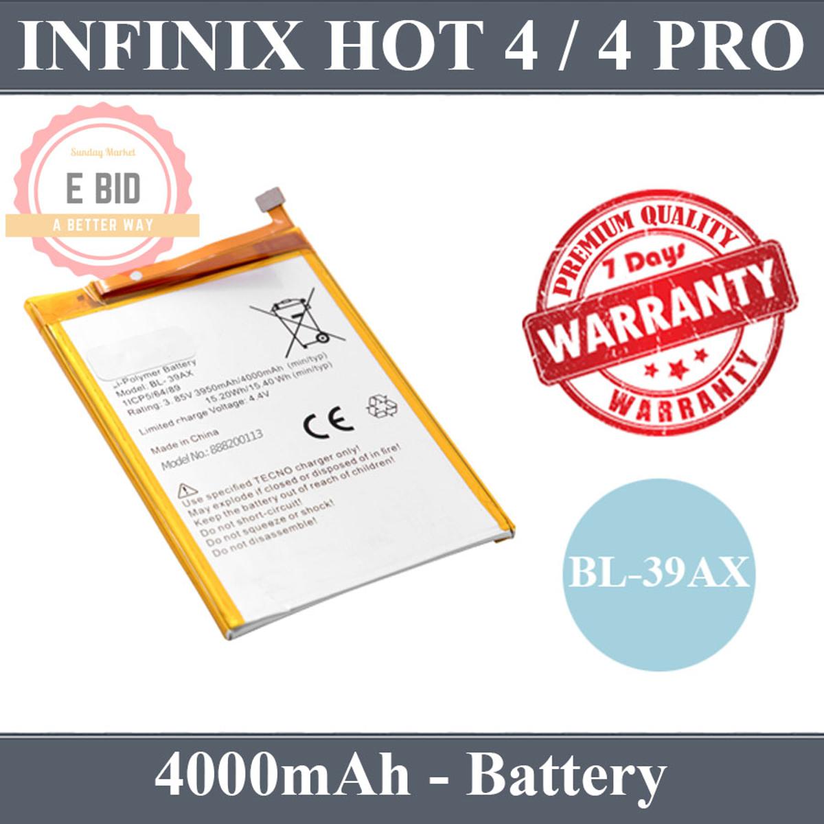 infinix hot 4 battery